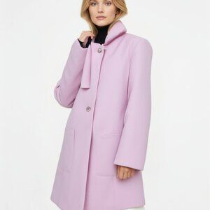 Carol Anderson by Invitation Women's Size 8 Pink Wool Blend Trech Coat